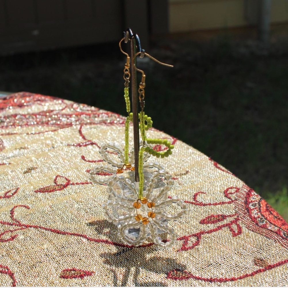 Handmade daisy earrings